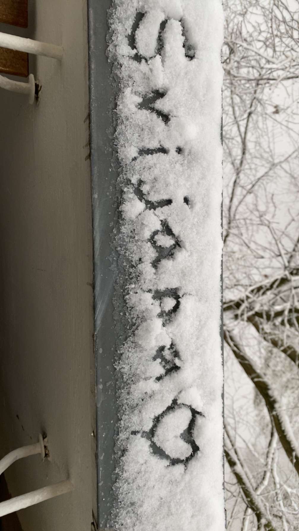 Srijana written in snow